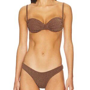 Brown sparkly swim suit with matching suit